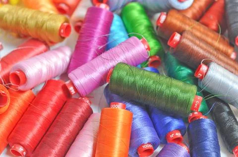 Colour sewing wire thread Stock Photos