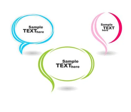 Colour speech bubbles text Stock Illustration