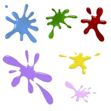 Colour splats Stock Illustration