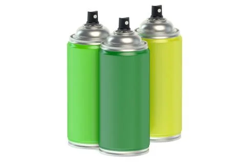 Colour spray paint cans Stock Illustration