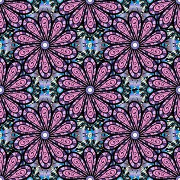 Colour Spring Theme seamless pattern Background. Vector illustration. In asian t イラスト素材