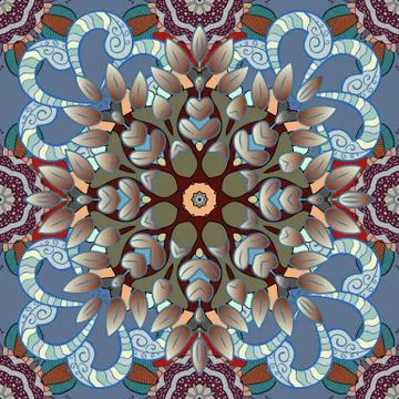 Colour Spring Theme seamless pattern Background. Flat Flower Elements Design. Se 스톡 일러스트