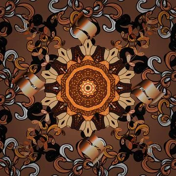 Colour Spring Theme seamless pattern Background. Fancy fabric pattern. Flat Flow Stock Illustration