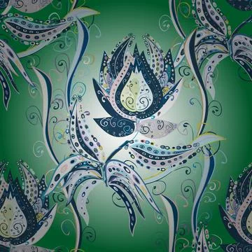 Colour Spring Theme seamless pattern Background. Vector Fashionable fabric patte Stock Illustration