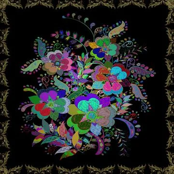 Colour Spring Theme seamless pattern Background. Seamless Floral Pattern in Vect 스톡 일러스트