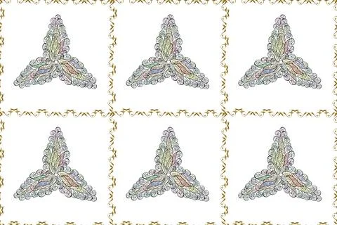 Colour Spring Theme seamless pattern Background. Flat Flower Elements Design. 스톡 일러스트