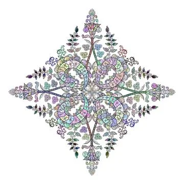 Colour Spring Theme sketch pattern Background. Flat Flower Elements Design. Flow Stock Illustration