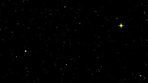 Colour stars through space motion graphics with night background Stock Footage 141240654