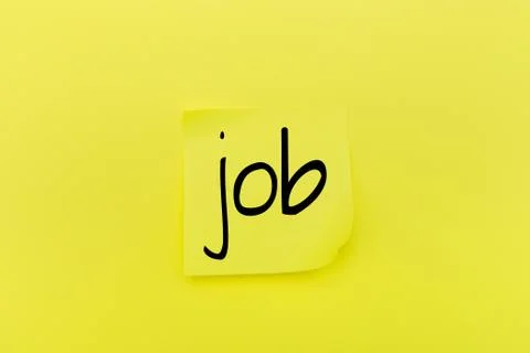 Colour sticker note on colour background . hiring vacant - Image Stock Photos