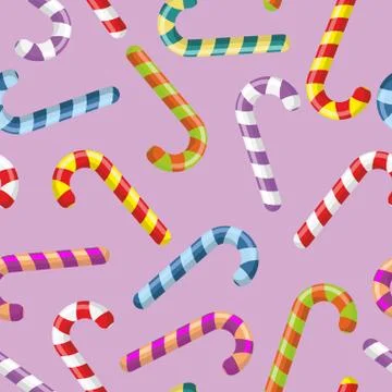 Colour striped Mint hard candy seamless pattern. Christmas Peppermint candy.  Stock Illustration