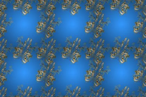 Colour Summer Theme seamless pattern Background. Flat Flower Elements Design. Tr Stock Illustration