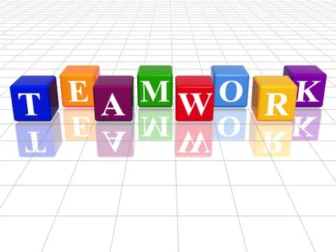 Colour teamwork Ilustración de archivo