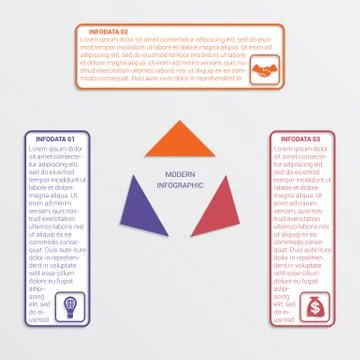 Colour triangles 3 options. イラスト素材