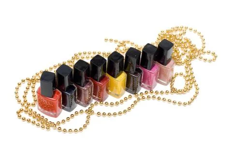 Colour varnish for nail Stock Photos