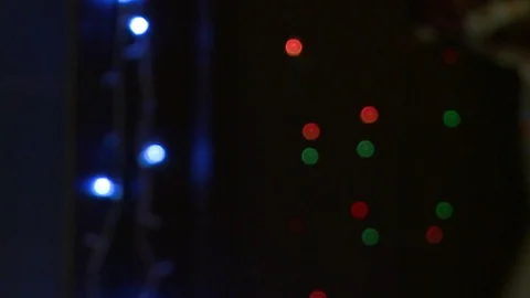 Colour Xmas Lights Video stock 83551491