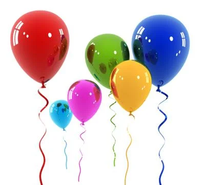 Coloure balloons isolated Stock Illustration