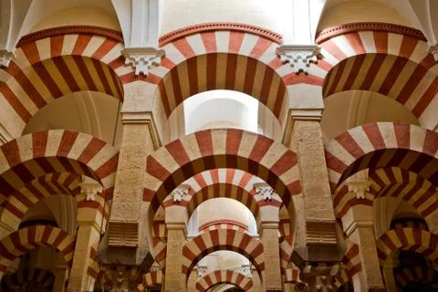 Coloured arcade Stock Photos