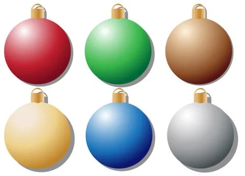 Coloured Baubles Stock Illustration