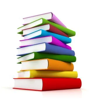 Coloured books isolated Ilustração Stock