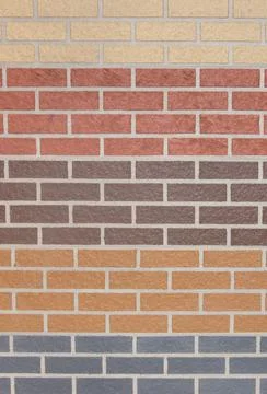 Coloured Brick Pattern Foto stock