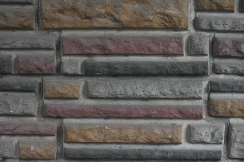 Coloured brick wall background texture Stock Photos
