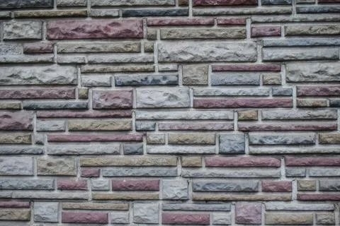 Coloured brick wall background texture Stock Photos
