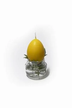 Coloured candles for easter 2023 Stock Photos