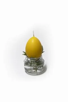 Coloured candles for easter 2023 Stock Photos