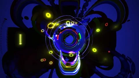 Coloured Circles VJ Background Synchronised with 60 Bpm 4K 60 FPS Stock Footage 263712419