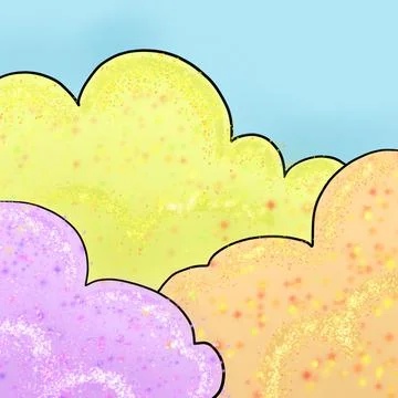 Coloured cloud Stock Illustration