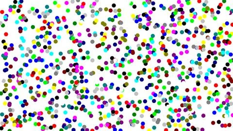 Coloured confetti pattern over white background Stock Photos