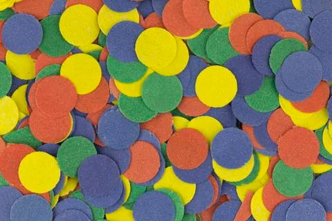 Coloured confetti Foto stock