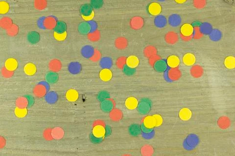 Coloured confetti Foto stock