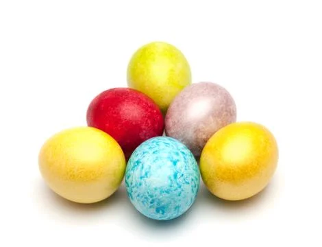 Coloured easter eggs Stock Photos