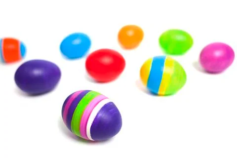Coloured easter eggs Stock Photos