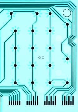 Coloured electronic of the scheme Stock Photos