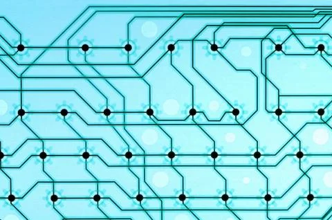 Coloured electronic of the scheme Stock Photos