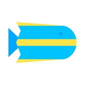 Coloured exotic fish vector illustration. Stock Illustration