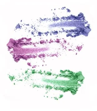 Coloured eyeshadows isolate. Stock Photos
