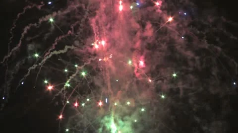 Coloured fireworks Stock Footage 8954476