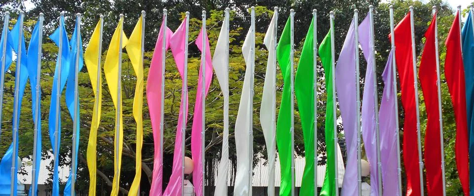 Coloured flags Stock Photos