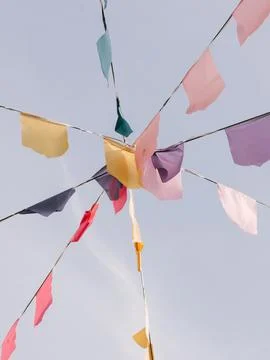 Coloured flags Stock Photos