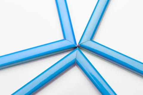 Coloured frames and a gift ribbon Stock Photos