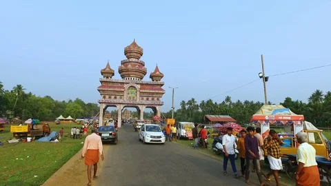 Coloured front gate Stock Footage 98528831