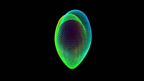 A coloured heart shape animated Stock Footage 141215419