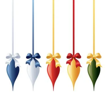Coloured icicle baubles Stock Illustration