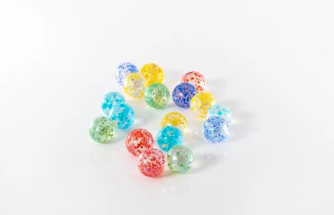 Coloured marbles Stock Photos