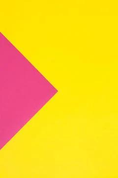 Coloured paper in geometric flat composition. Stock Photos