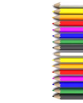 Coloured pencil crayons Stock Illustration