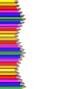 Coloured pencil crayons Stock Illustration